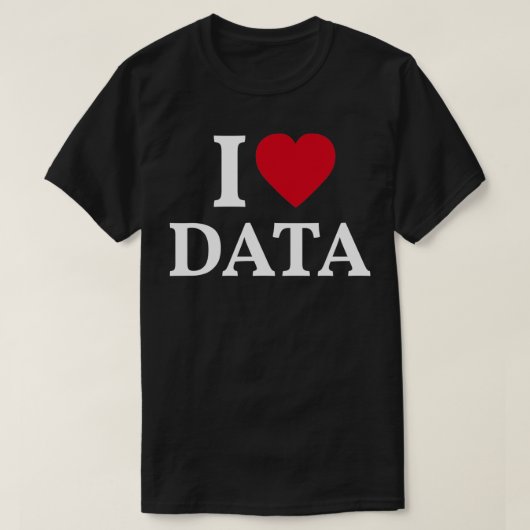 T-shirt I Love Data 5 (Design devant)