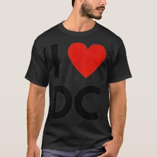 T-shirt I Love DC Heart District de Columbia Love Fan Appa