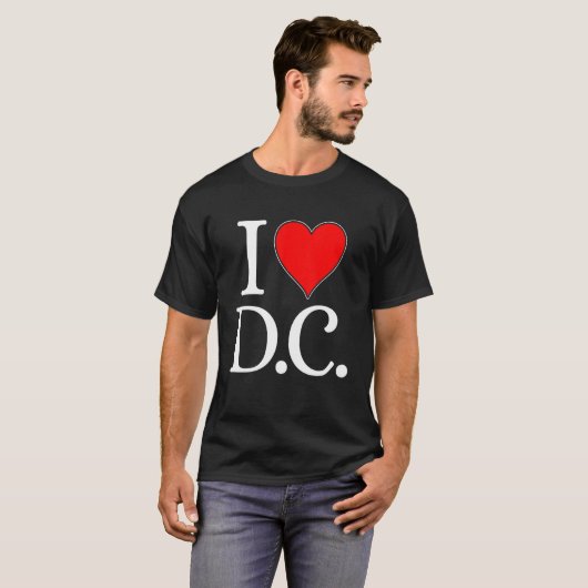 T-shirt I Love Dc Washington District De Columbia Heart Sh (Devant entier)