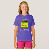 T-shirt I Love Dessin avec Crayons (Devant entier)