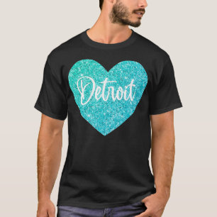 T-shirt I Love Detroit Michigan USA Heart