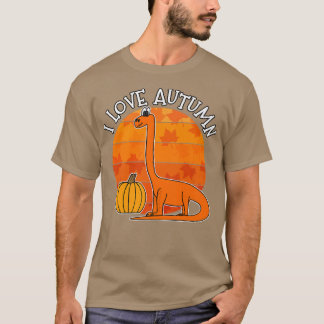 T-shirt I Love Dinosaur Automne, Diplodocus Automne, Autom