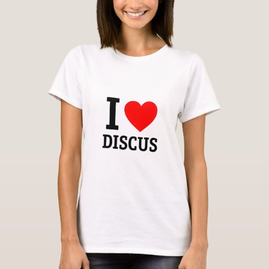 T-shirt I Love Discus (Devant)
