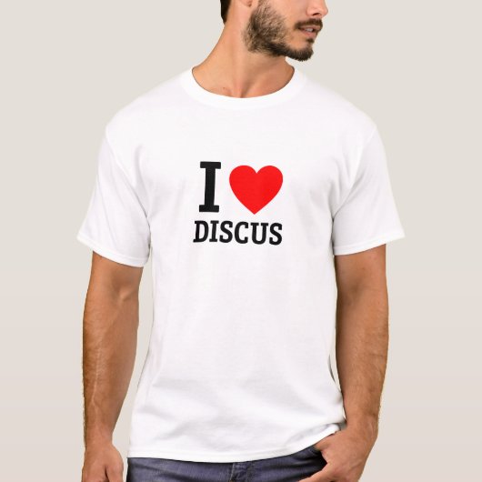 T-shirt I Love Discus (Devant)