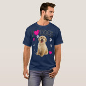 T-shirt I Love Dogs Golden Labrador (Devant entier)