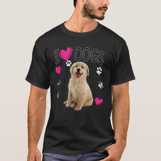 T-shirt I Love Dogs - Golden Labrador retriever