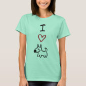 T-shirt "I Love Dogs" Ringer Tee (Devant)