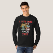 T-shirt I love dogs since 2001 (Devant entier)