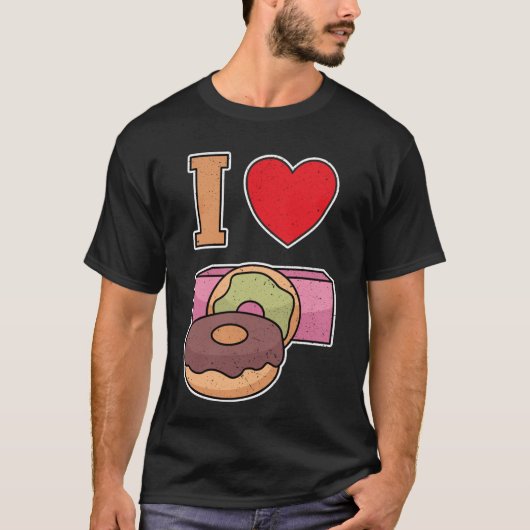 T-shirt I love donuts (Devant)