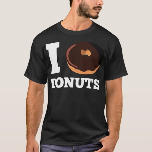 T-shirt I Love Donuts bonbons dinosaures (Devant)
