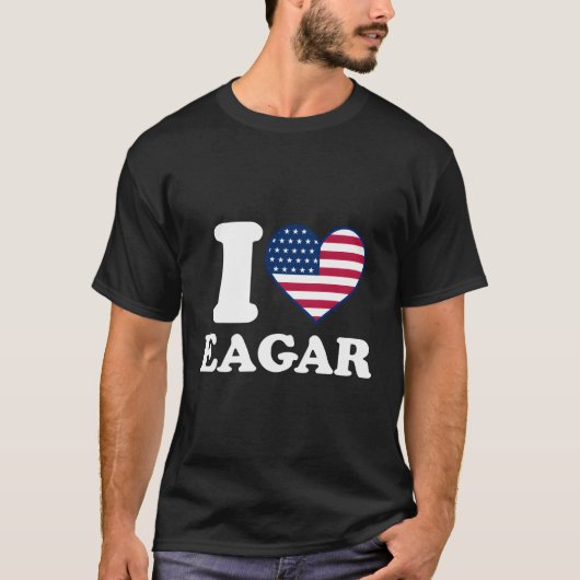 T-shirt I Love Eagar I He Eagar (Devant)