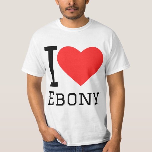 T-shirt I love ebony (Devant)
