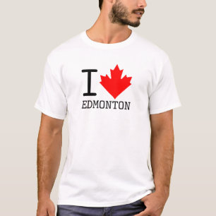 T-shirt I Love Edmonton, Alberta Canada Feuille d'érable