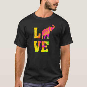 T-shirt I Love Elephants Animal Elephant Silhouette Ima