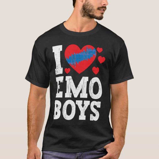 T-shirt I Love Emo Boys emo boys (Devant)