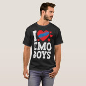 T-shirt I Love Emo Boys emo boys (Devant entier)