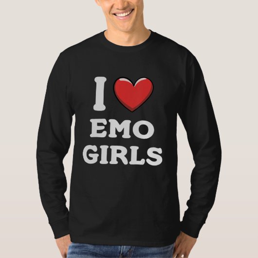 T-shirt I Love Emo Girls (Devant)
