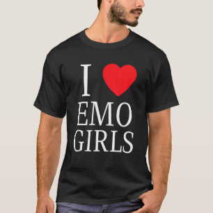 T-shirt I Love Emo Girls I Heart Emo Girls 3