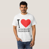 T-shirt I love environment engineering  (Devant entier)