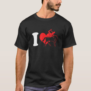 T-shirt I Love Equestrian Vaulting Horses Horseback équita