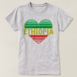 T-shirt I Love Ethiopia, Ethiopian Heart
