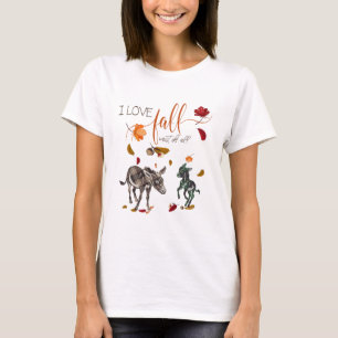 T-shirt I Love Fall for Donkey Love