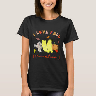 T-shirt I Love Fall Prevention Chaussettes Thanksgiving Au