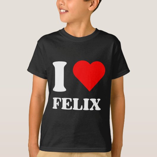 T-shirt I Love Felix I Heart Felix Name Y2k Valentines Day (Devant)