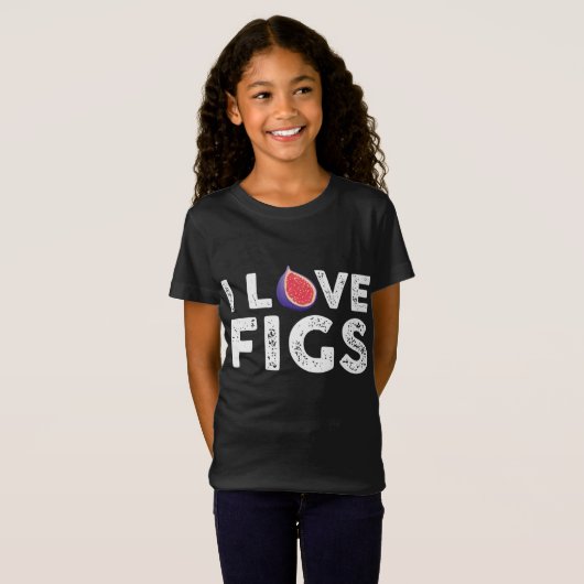 T-Shirt I Love Figs tenue Végétarienne Fig Plante (Devant entier)