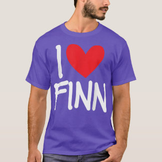T-shirt I Love Finn Nom Personnalisé Hommes Guy BFF Ami H