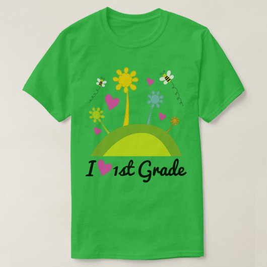 T-shirt I Love First Grade (Design devant)