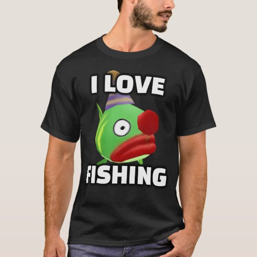 T-shirt I Love Fishing Clown Fish Toontown Shirt (Devant)