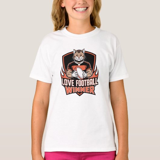 T-shirt I love football  (Devant)