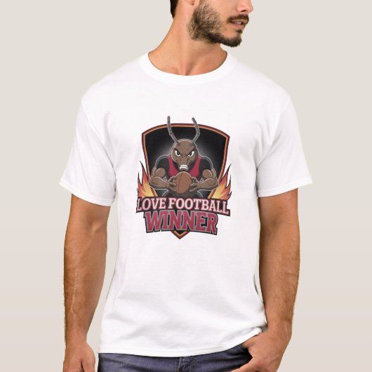 T-shirt I love football  (Devant)
