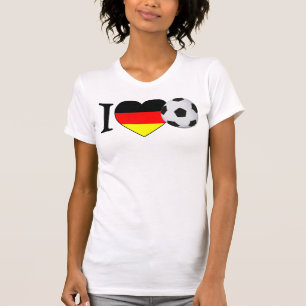T-shirt « I Love football » Allemagne Girls Shirt
