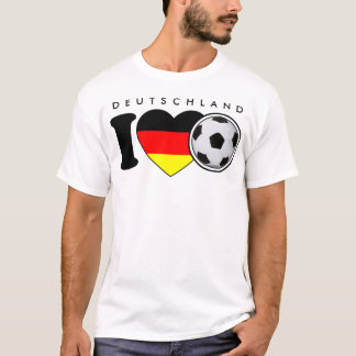 T-shirt "I Love Football" - Avec un coeur allemand populai