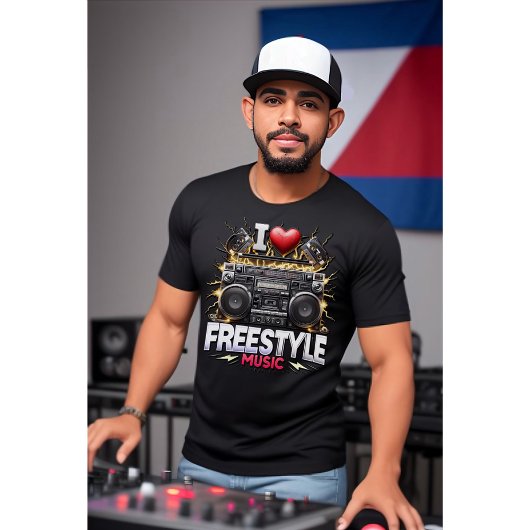 T-shirt I Love Freestyle Music