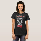 T-shirt I love french bulldog since 1991 (Devant entier)