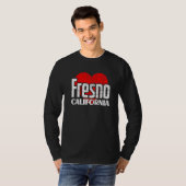 T-shirt I Love Fresno California Retro Big Heart Fresno Va (Devant entier)
