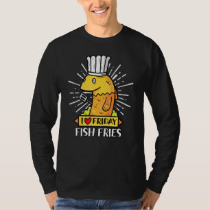T-shirt I Love Friday Fish Fries Pescatarian Food 1
