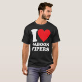 T-shirt I Love Gaboon Vipers Retro (Devant entier)