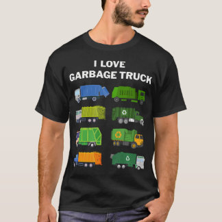 T-shirt I Love Garbage Trucks Trash Waste Separation Truck