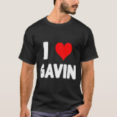 T-shirt I Love Gavin - Heart  (Devant)