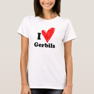 T-shirt I love Gerbils