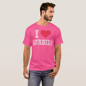 T-shirt I Love Gerbils Funny (Devant entier)