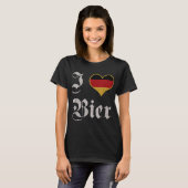 T-shirt I Love German Bier Oktoberfest Munich Boisson Bier (Devant entier)