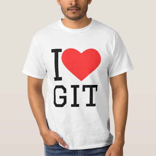 T-shirt I love git (Devant)