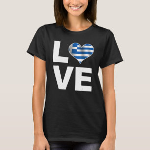 T-shirt I Love Grèce Heart Flag Grèce