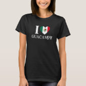 T-shirt I Love Guacamole Mexican Heart Flag Food (Devant)
