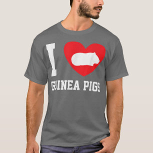T-shirt I Love Guinée Coeur Guinée Coeur Guinée Cochon Poi